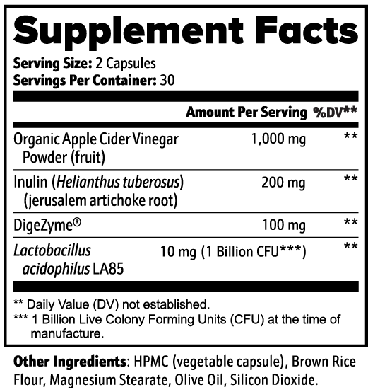 Supplement Facts — Santé intestinale