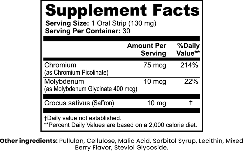 Supplement Facts — Stryō Core · Bandes équilibrantes