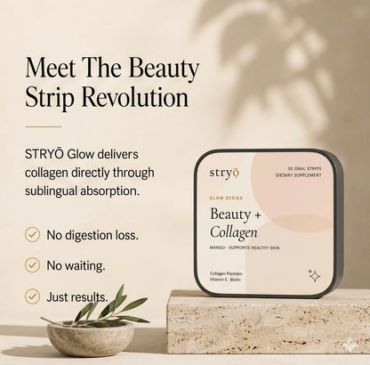 Stryō Glow · Strips de beauté à base de collagène
