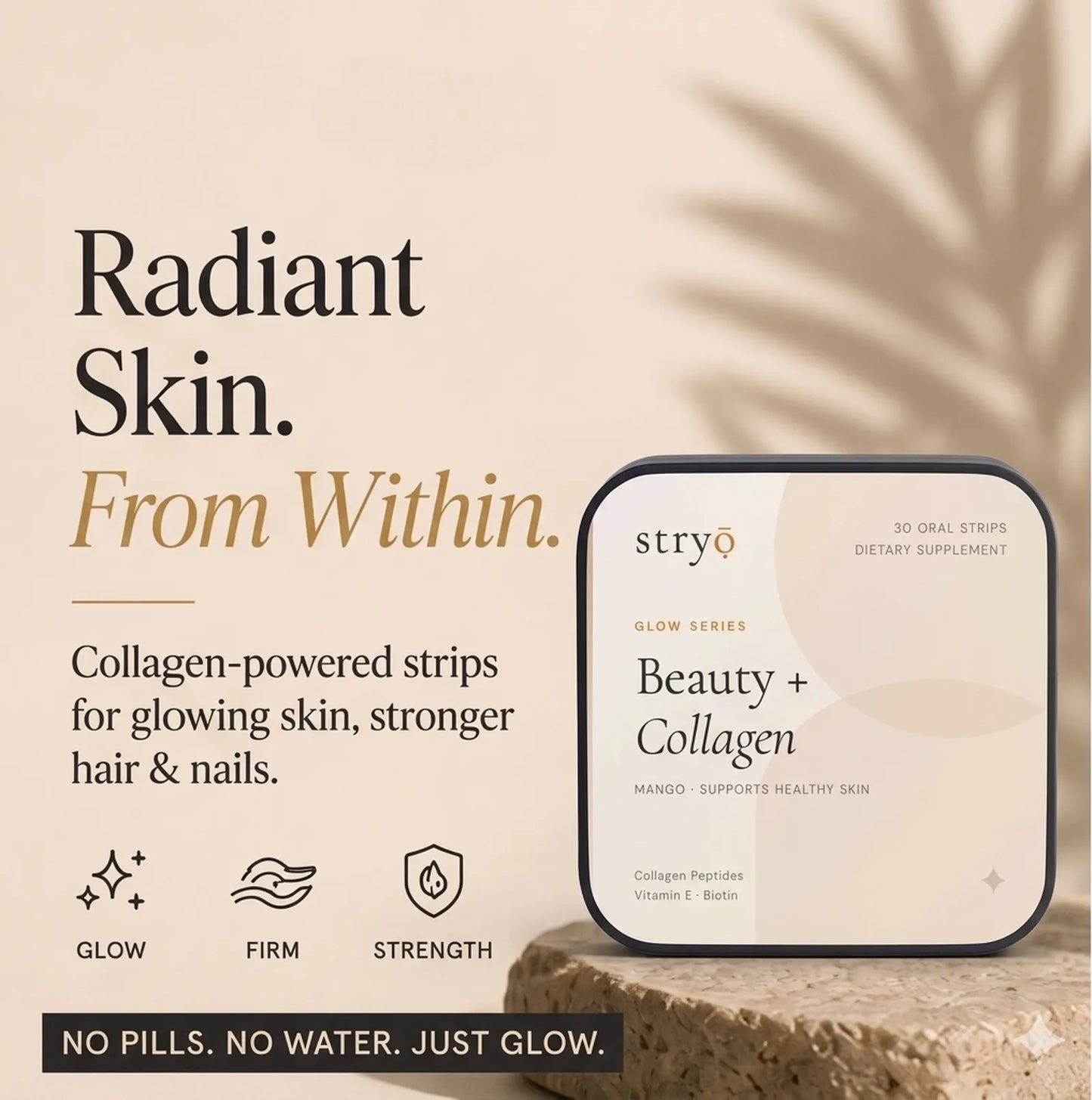 Stryō Glow · Strips de beauté à base de collagène